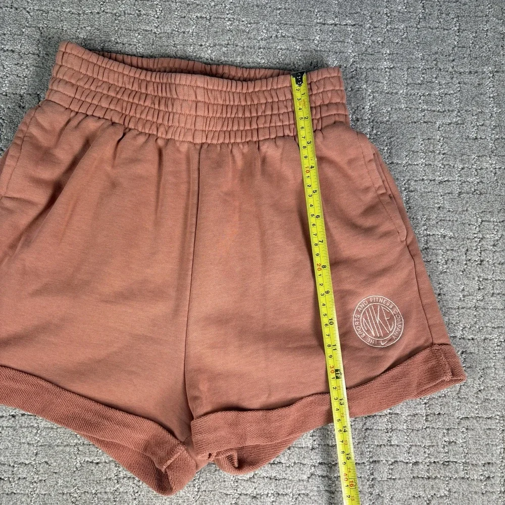 Nike Sportswear High Waist Sweat Shorts Women's Terracotta Lounge Athleisure XS